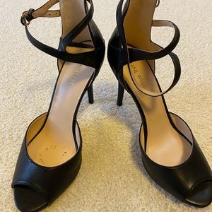 Nine West Black Strappy Heels